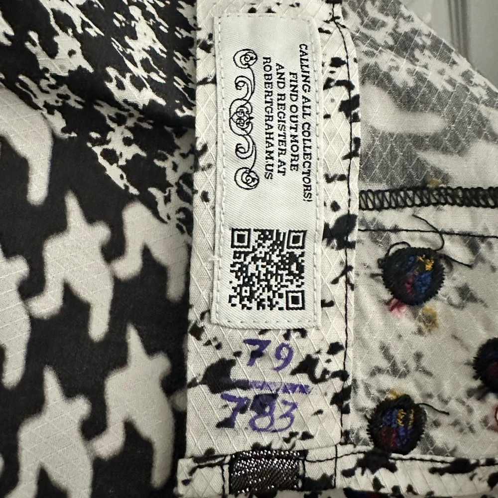 Robert Graham *LIMITED EDITION* Button Down - Black and White - Medium 79/783 - Picture 6 of 12